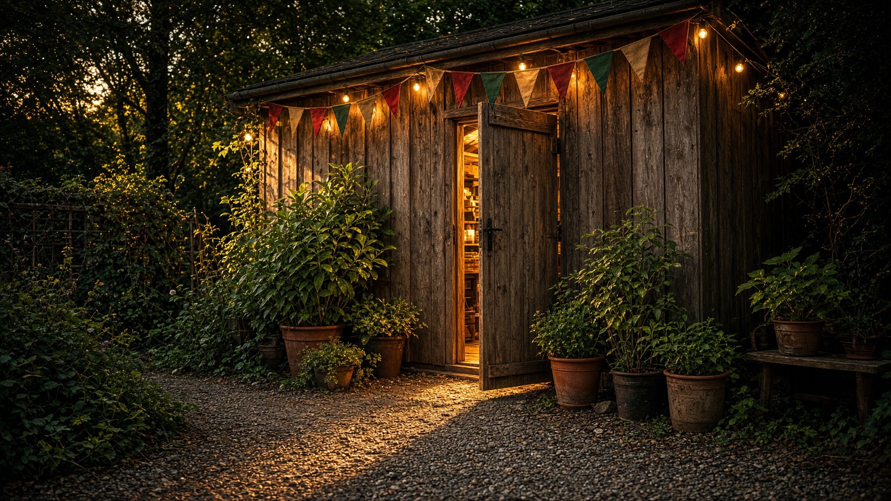 The shed at golden hour